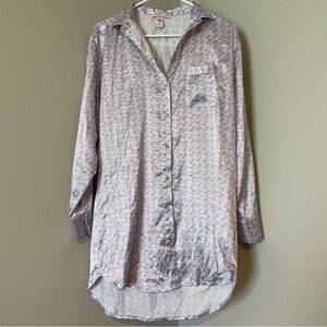 Silky Victoria Secret Button Up Sleep Dress